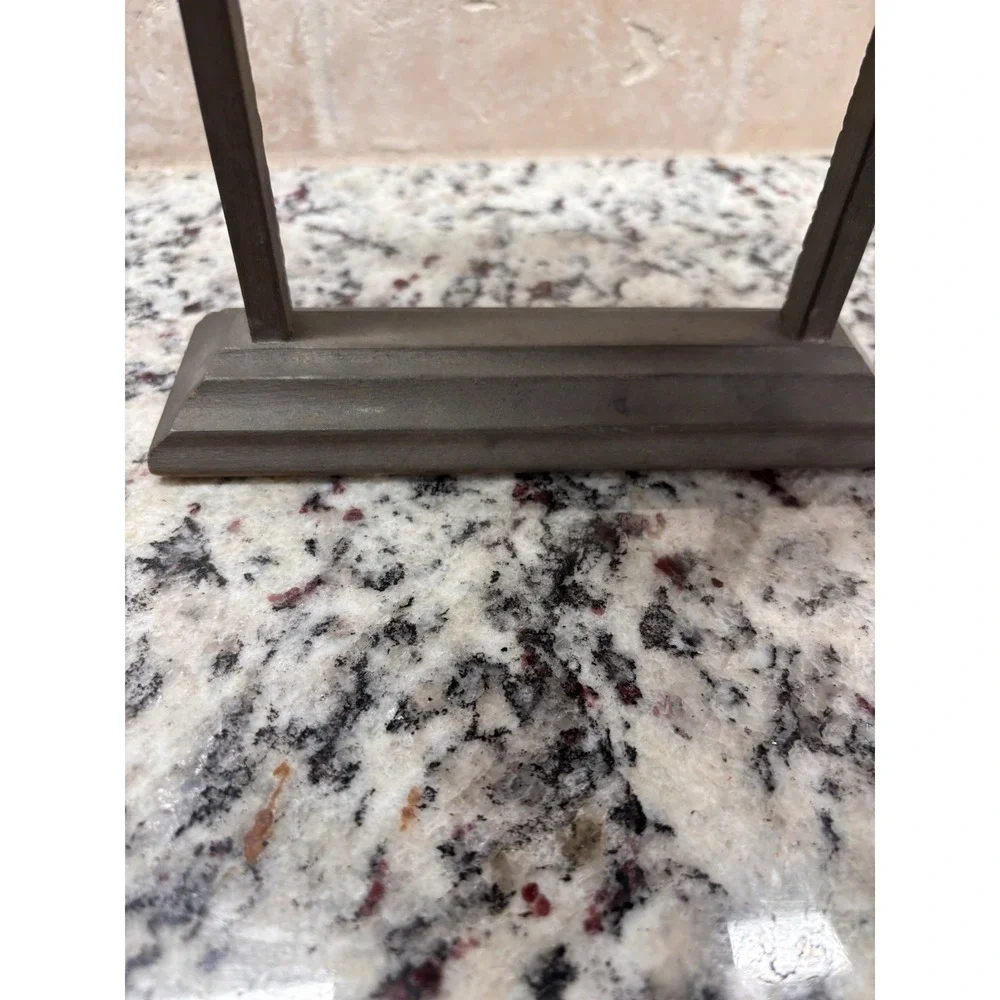 Antique 1920's Art Deco Swivel Picture Frame Gray Wood Berry Paint Co Flawless